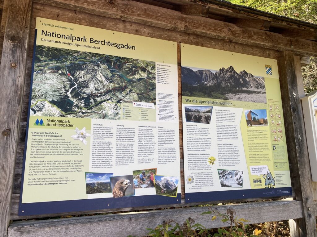 Schautafel im Nationalpark Berchtesgaden
