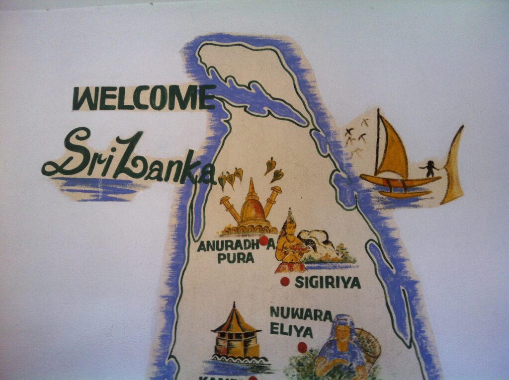 Sri Lanka als Wandmalerei