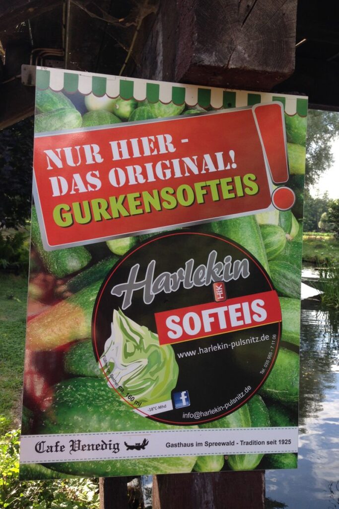 Spreewälder Spezialität: Gurkensofteis!