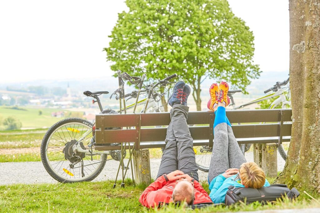 Pause beim Radfahren in Bad Griesbach