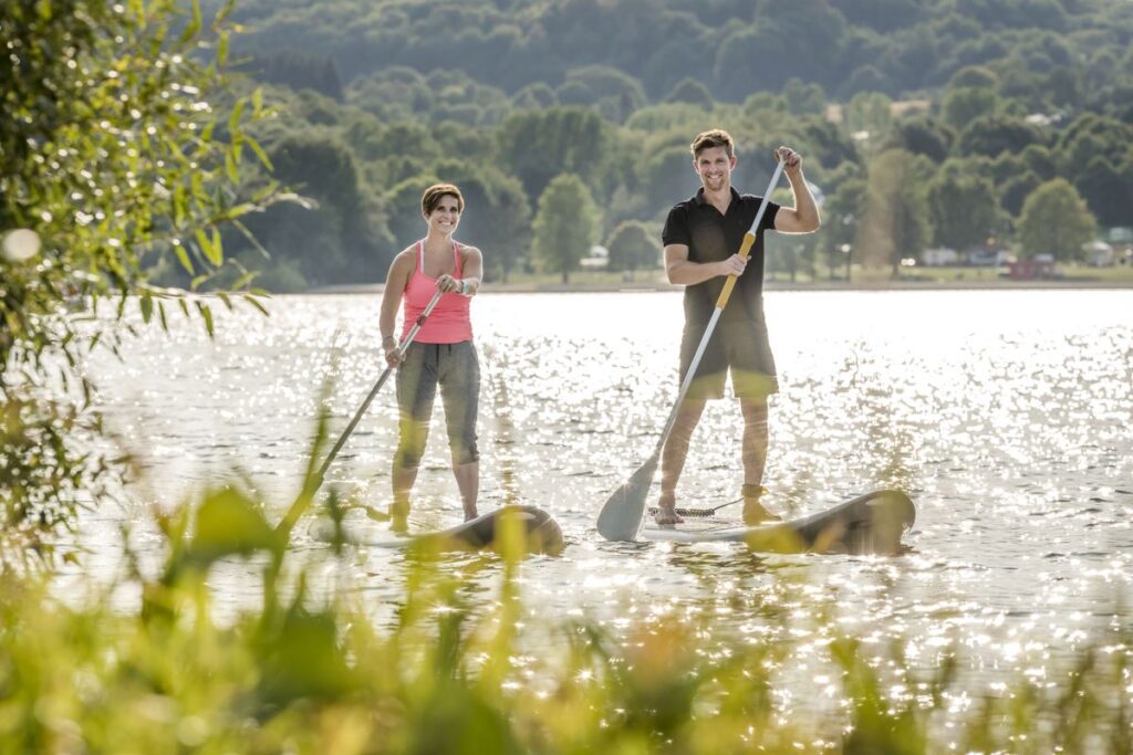 Stand Up Paddle (SUP) auf dem Bostalsee