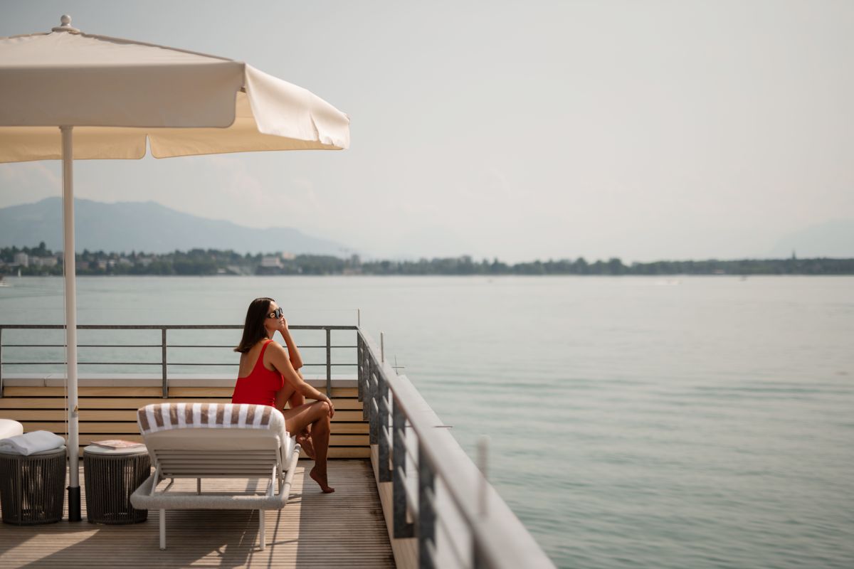Badehaus vom Seehotel am Kaiserstrand, Bodensee